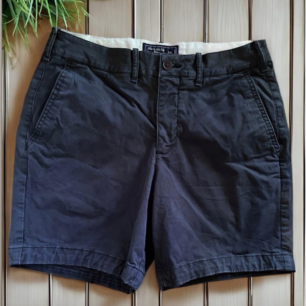 Abercrombie & Fitch Navy Stretch Shorts